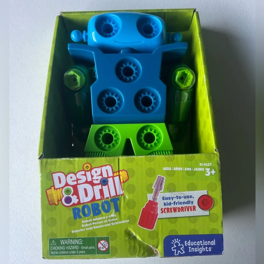 Build & Play Robot Toy - Blue and Green